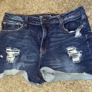 High rise vanilla star Jean shorts